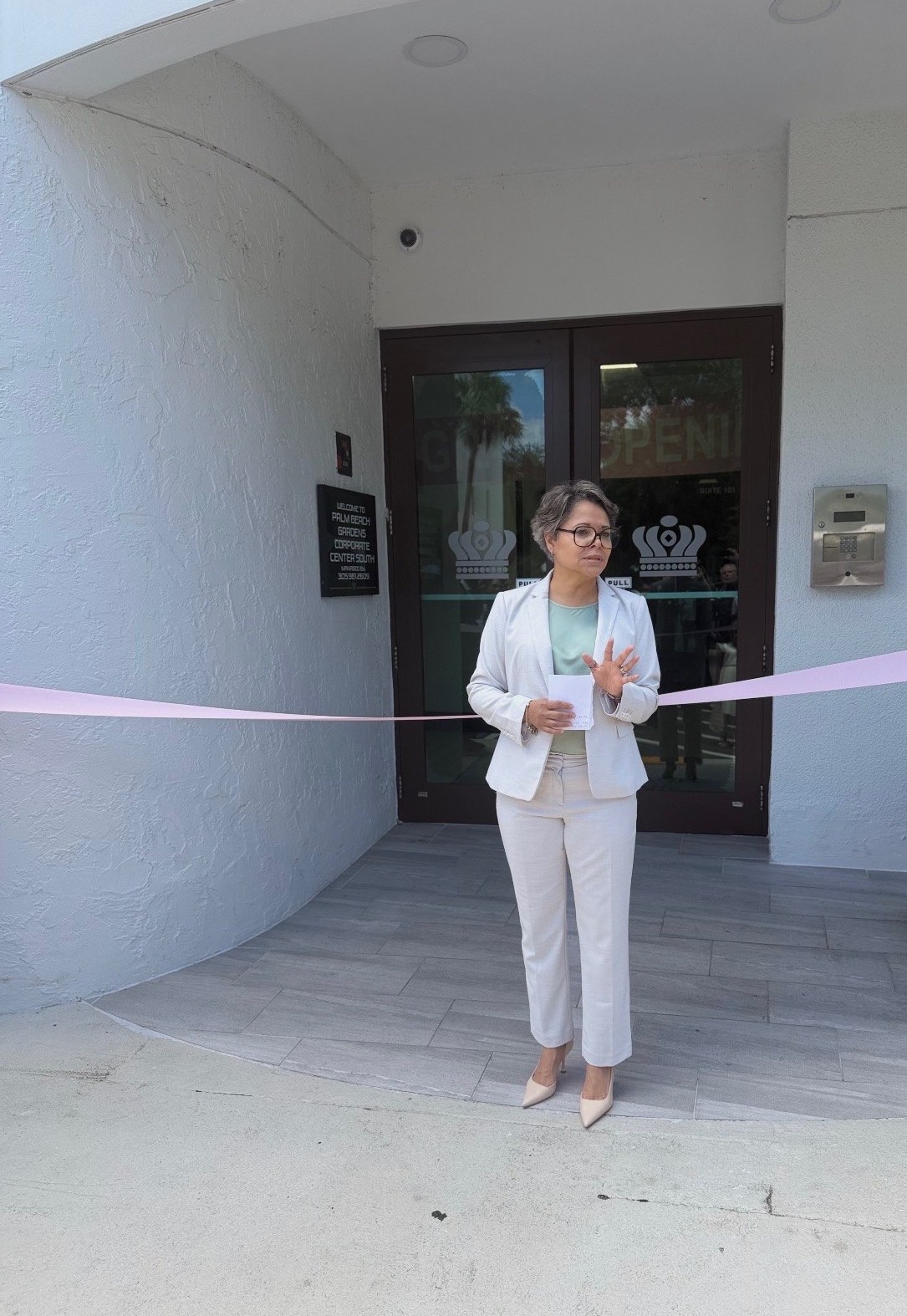 Julissa Tabb, M.Ed., BCBA at the CBA ribbon cutting
